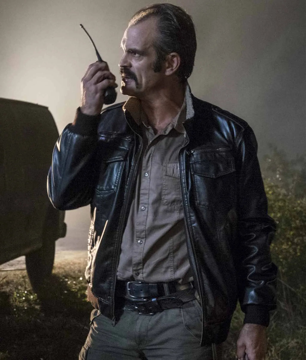 Steven Ogg The Walking Dead Black Leather Jacket