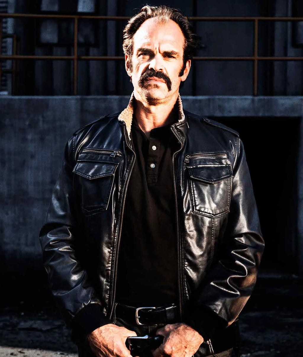 Steven Ogg The Walking Dead Black Leather Jacket