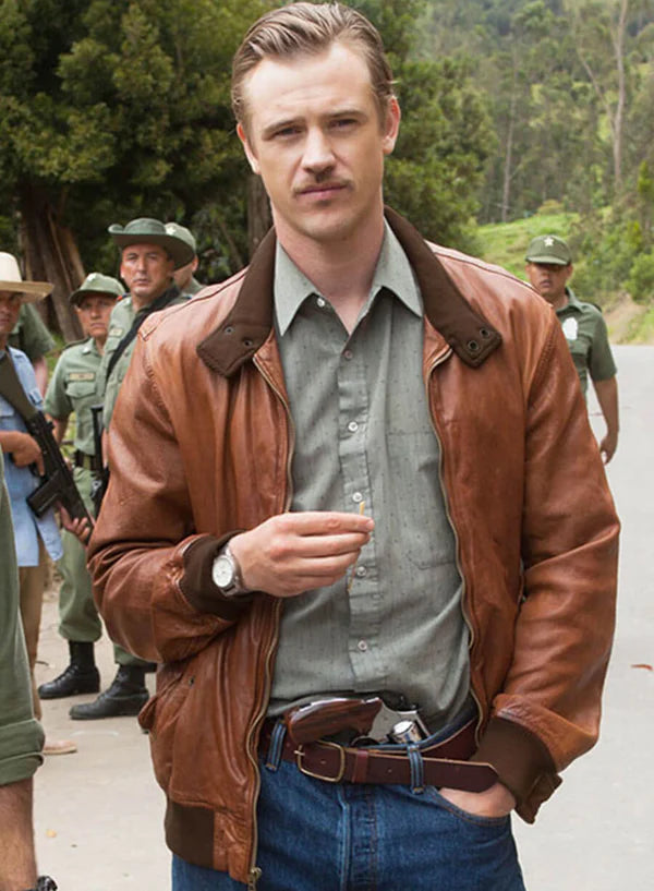  Narcos Steve Murphy Brown Leather Jacket