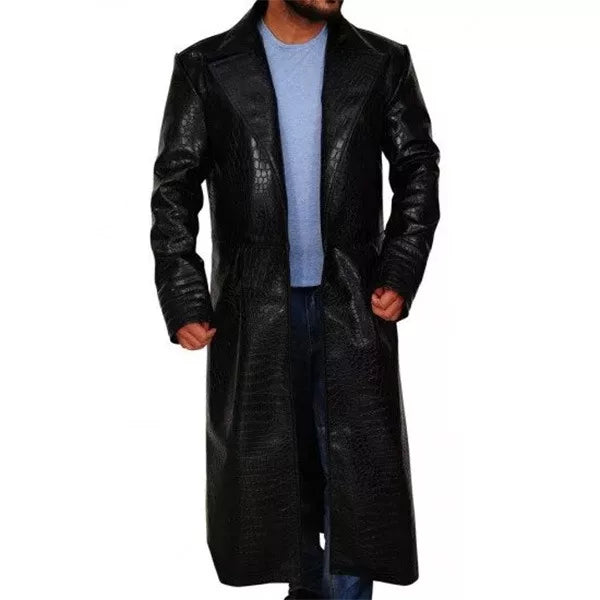 The Matrix Laurence Fishburne Leather Black Leather Coat