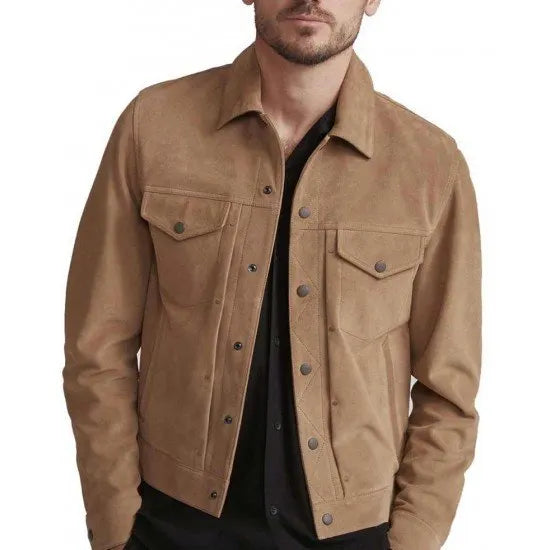 
Rick Grimes The Walking Dead Brown Suede Leather Jacket
