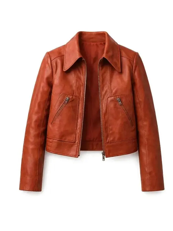 Elle Fanning Margo’s  Got Money Troubles 2026 Leather Jacket