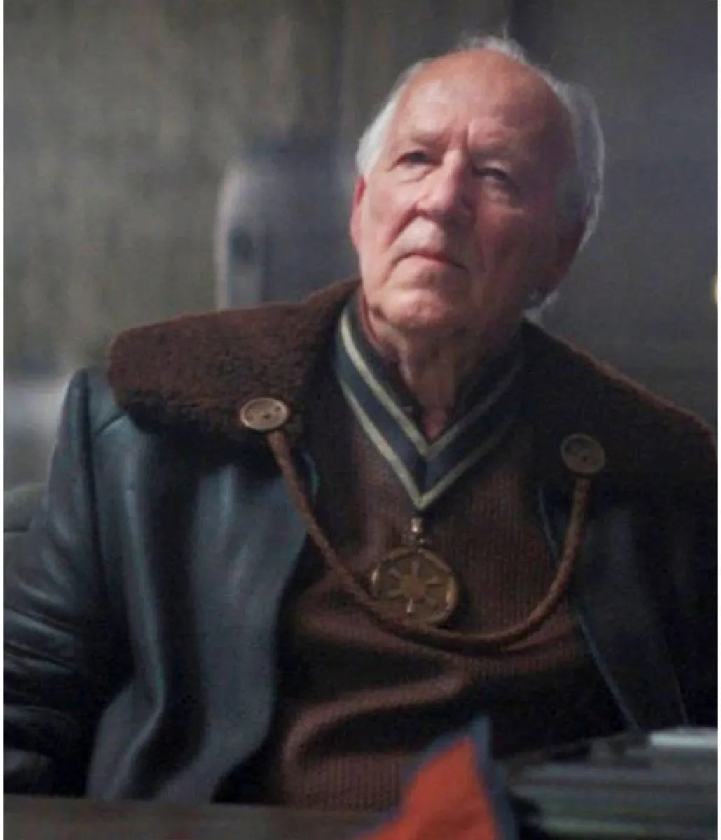 The Mandalorian Werner Herzog Black Leather Coat