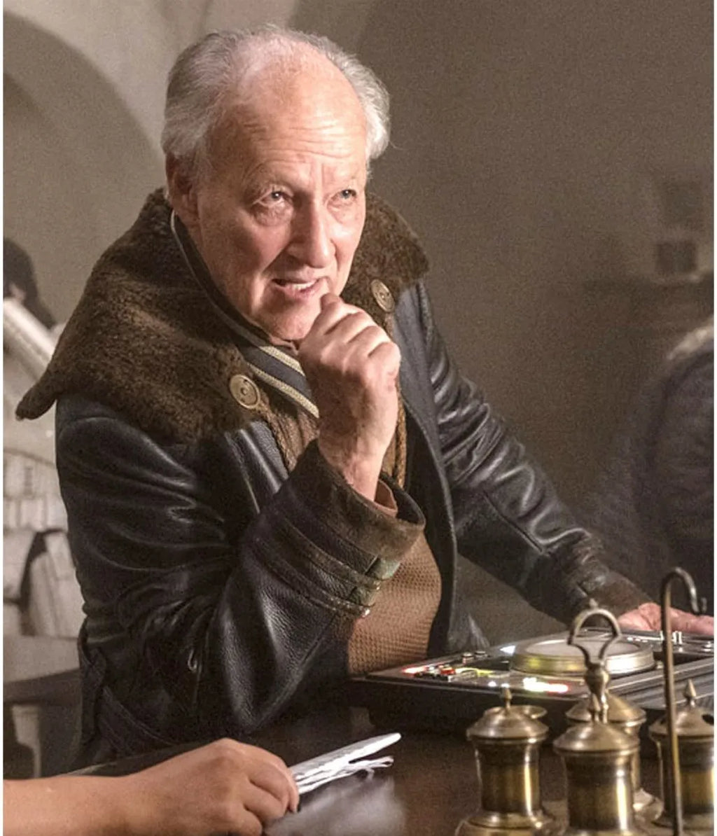 The Mandalorian Werner Herzog Black Leather Coat
