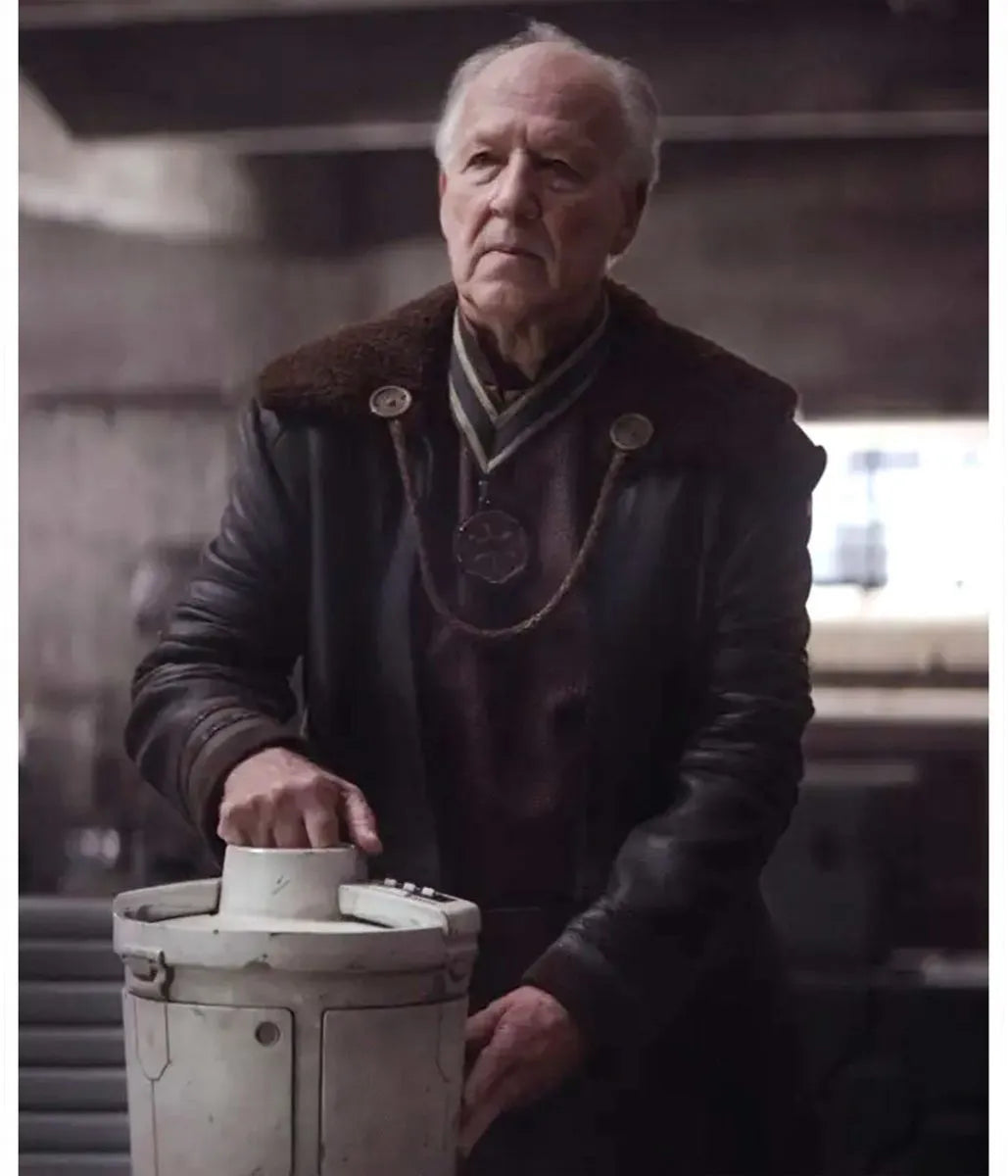 The Mandalorian Werner Herzog Black Leather Coat